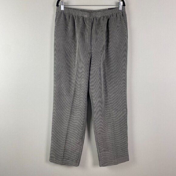 Alfred Dunner Corduroy Pants Size 16 Gray Elastic Waist Pull On - Picture 1 of 9